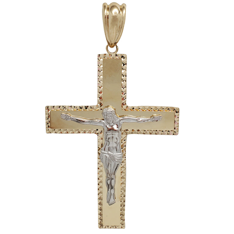 Diamond Cut Cross Pendant (14K)