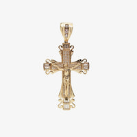 Cross CZ Pendant (14K)