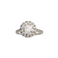 Diamond Halo Engagement Ring (14K)