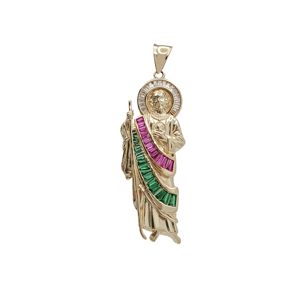 Saint Jude CZ Pendant (14K)