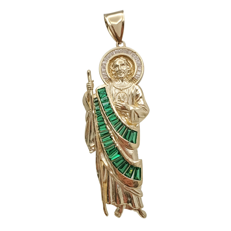 Saint Jude CZ Pendant (14K)