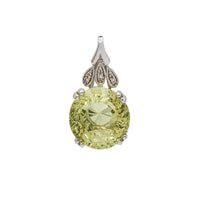 Peridot With Tear Drop Slide Pendant (18K)