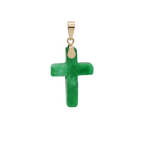 Jade Cross Pendant (14K)