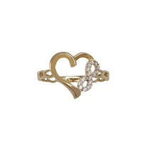 Zirconia Heart With Infinity Ring (14K)