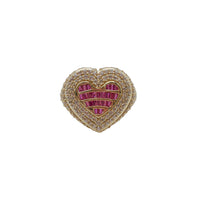 Iced- Out Heart Ring (14K)