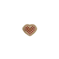 Iced-Out CZ Heart Men Ring (14K)