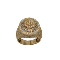 Diamond Halo Baguette Ring (14K)