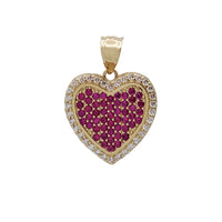 Zirconia Iced-Out Heart Pendant (14K)