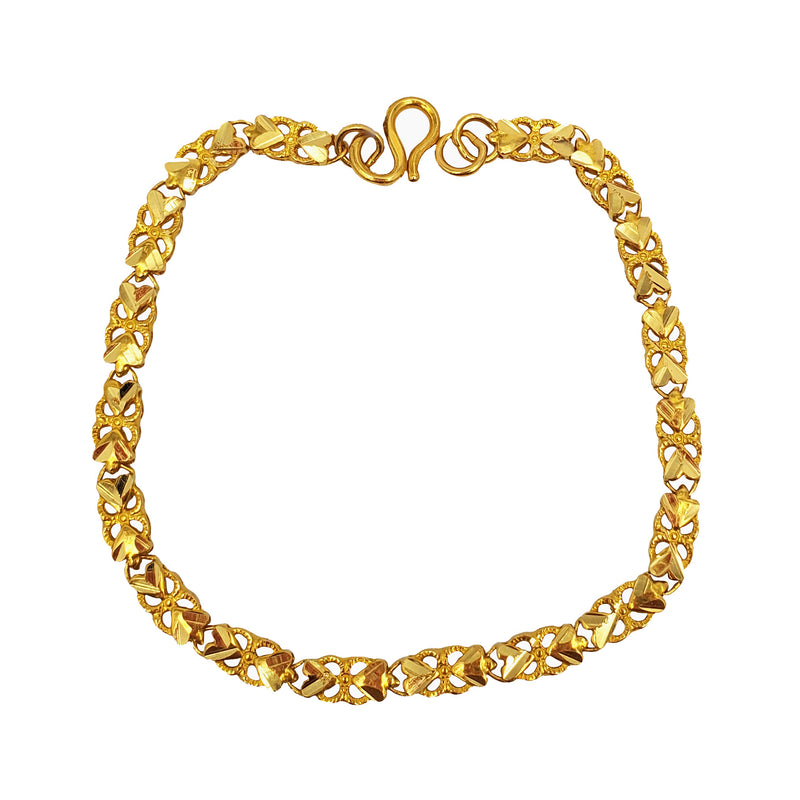 Double Heart Bracelet (24K)