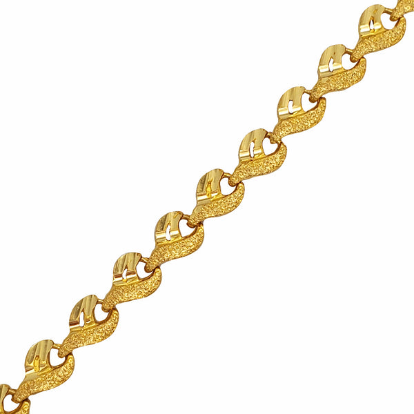 Diamond-Cut Leaf Fancy Bracelet (24K)