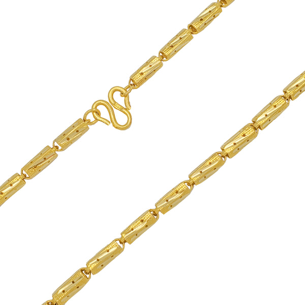 Diamond Cut Barrel Chain (24K)