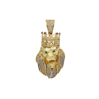 Zirconia Lion Head Pendant (14K)