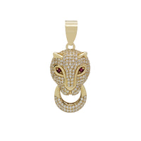 Zirconia Leopard Pendant (14K)