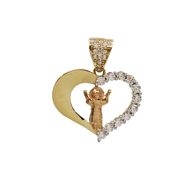 Zirconia Baby Jesus Pendant (14K)