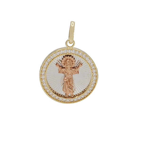 Divino Nino Round Pendant (14K)