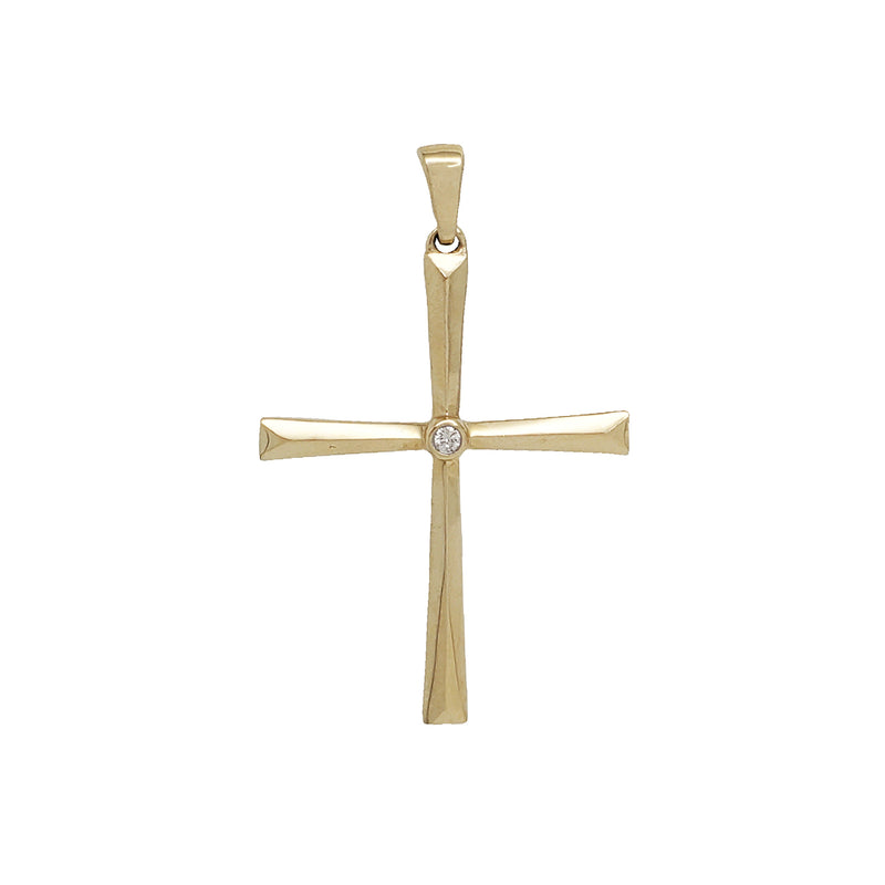 Diamond Cross Pendant (14K)