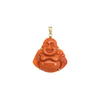 Mini Laughing Buddha Prong-Held Pendant (14K)