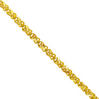 Crossed Hearts Diamond Cut Fancy Bracelet (24K)