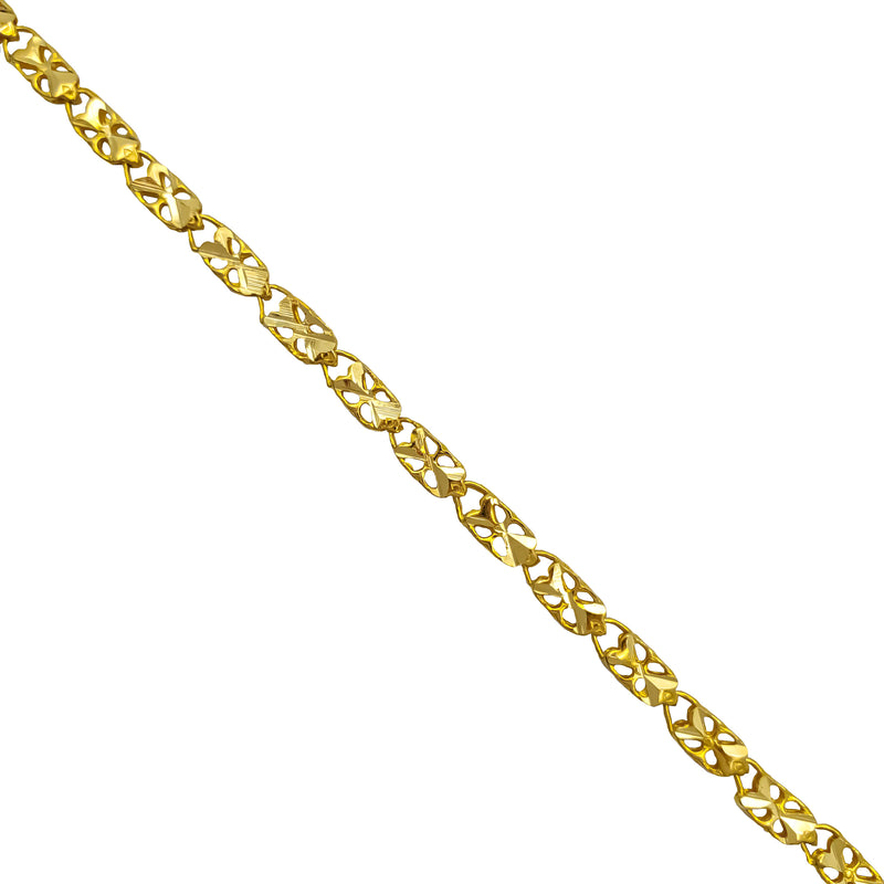 Diamond Cut Fancy Bracelet (24K)