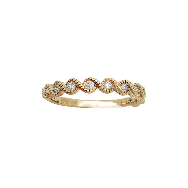 Diamond Twisted Band Ring (14K)