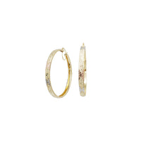 Tricolor Hoop Earring (14K)