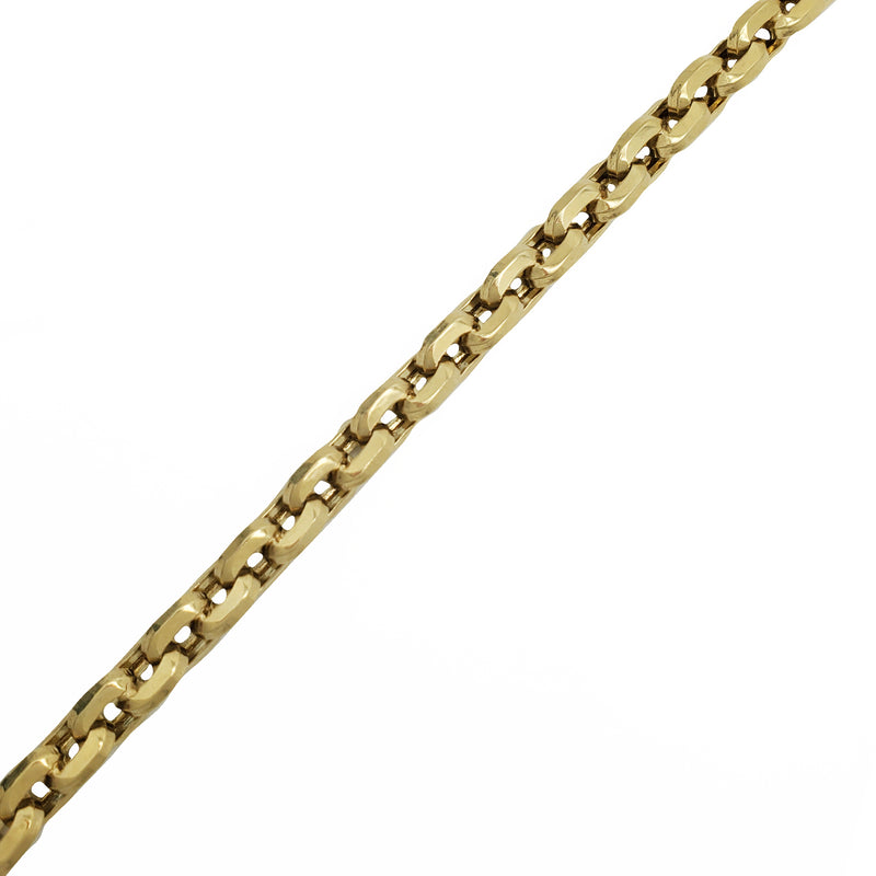 Hollow Square Puffy Cable Bracelet (14K)