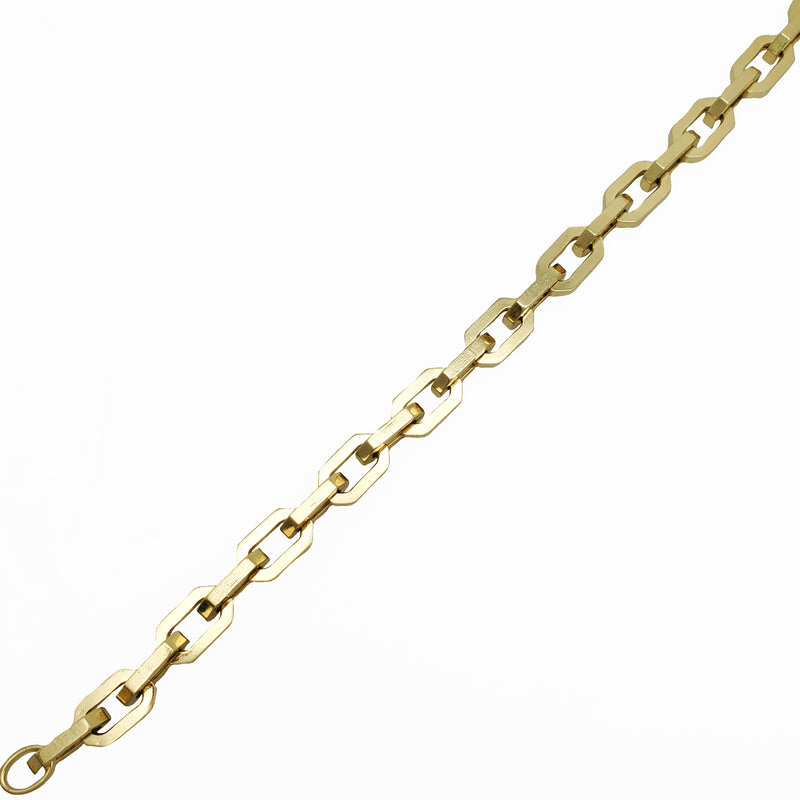 Hollow Square Cable Bracelet (14K)