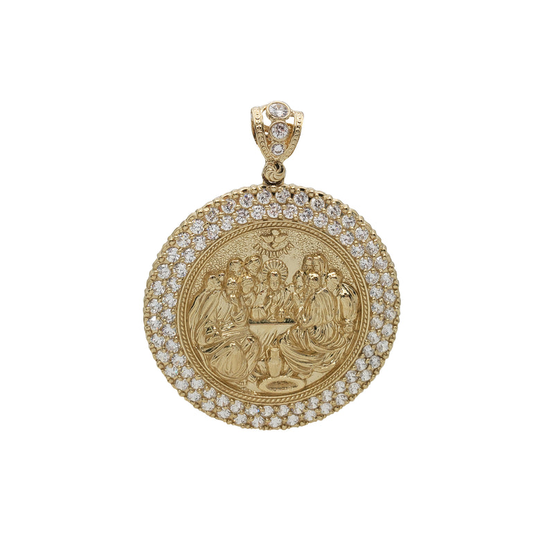 Zirconia Last Supper Pendant (14K)