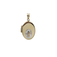 Tricolor Virgin Mary Locked Pendant (14K)