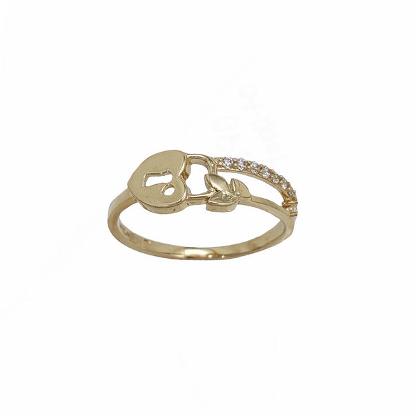 Zirconia Locked Fancy Ring (14K)