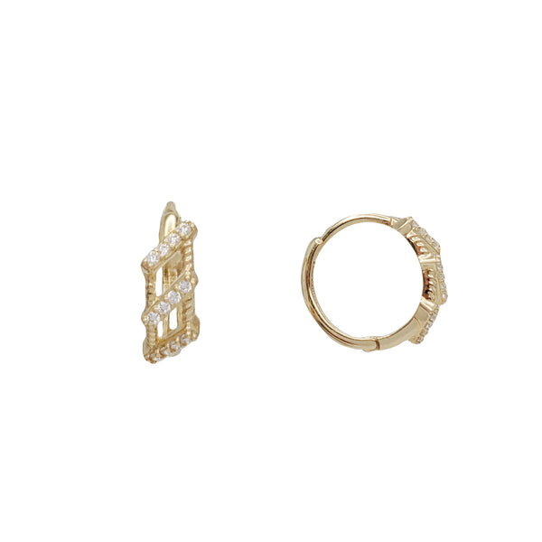 Zirconia Huggies Earring (14K)