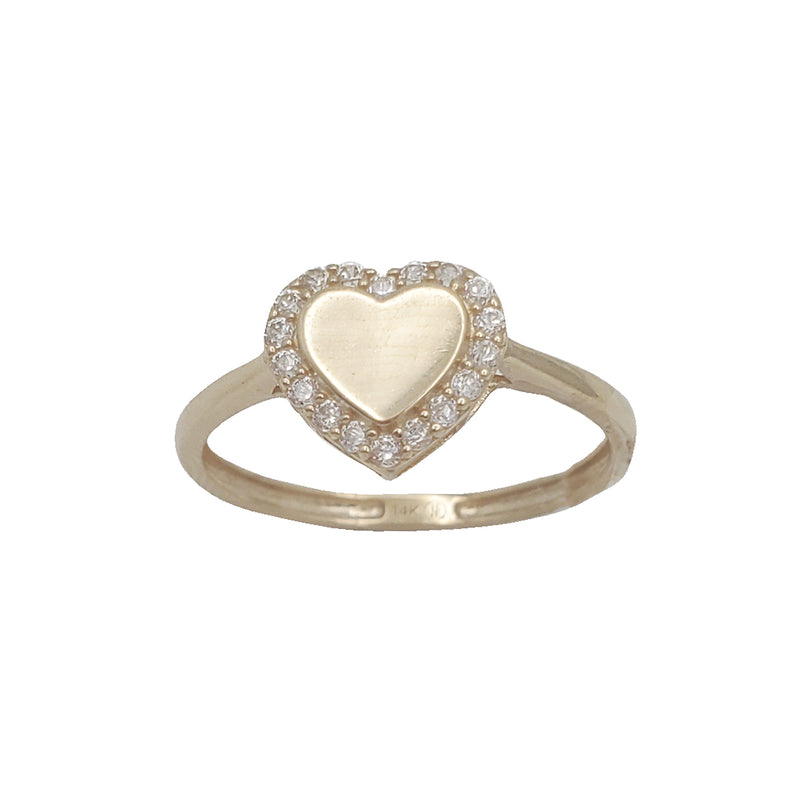 Zirconia Heart Ring (14K)