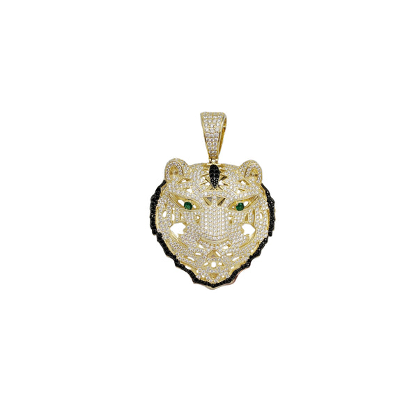 Iced-Out Tiger Pendant (Silver)