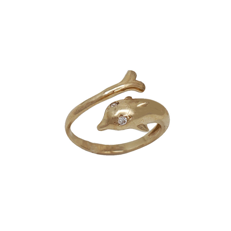 Zirconia Dolphin Ring (14K)