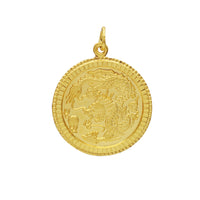 Happiness Dragon Round Pendant (24K)