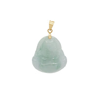 Jade Laughing Buddha Pendant (14K)