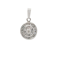 Diamond Baguette Solitaire Round Pendant (14K)