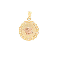 Fancy Angel Round Pendant (14K)