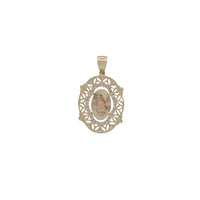 Zirconia Fancy Virgin Mary Pendant (14K)