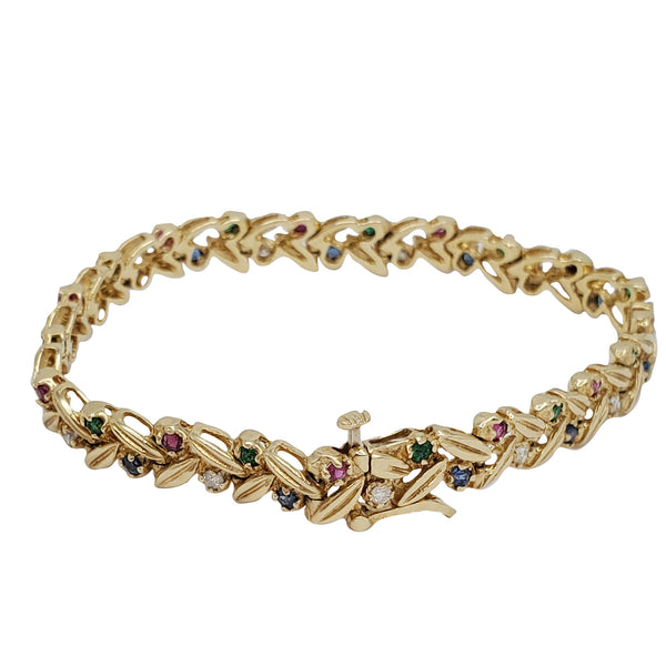 Color Gems Fancy Bracelet (14K)