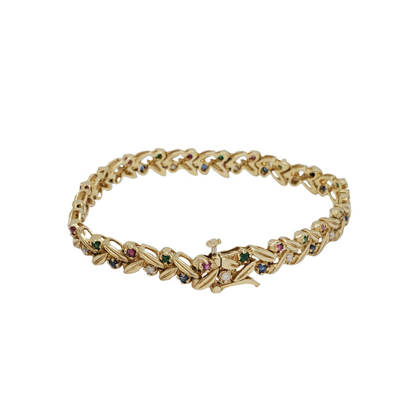 Color Gems Fancy Bracelet (14K)