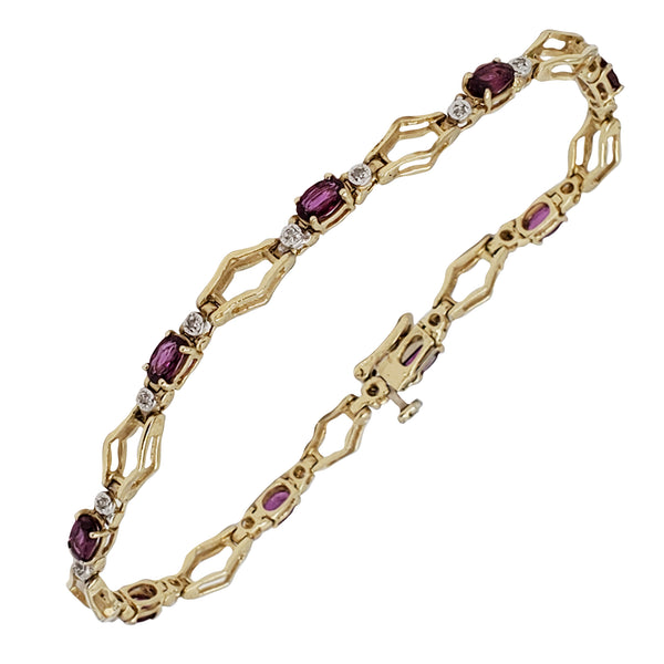 Red Ruby Fancy Bracelet (14K)