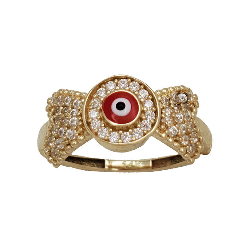 Zirconia Evil Eye Ring (14K)