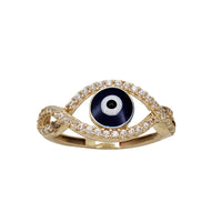 Zirconia Evil Eye Ring (14K)