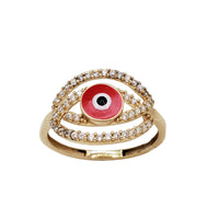 Zirconia Evil Eye Ring (14K)