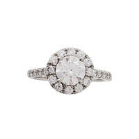 Diamond Halo Engagement Ring (14K)