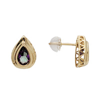 Teardrop Mystic Topaz Stud Earrings (14K)