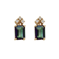 Mystic Topaz & Diamond Stud Earrings (14K)