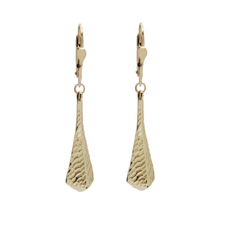 Diamond-Cut Hanging Earrings (14K)