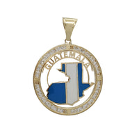 Zirconia "Guatemala" Round Pendant (14K)